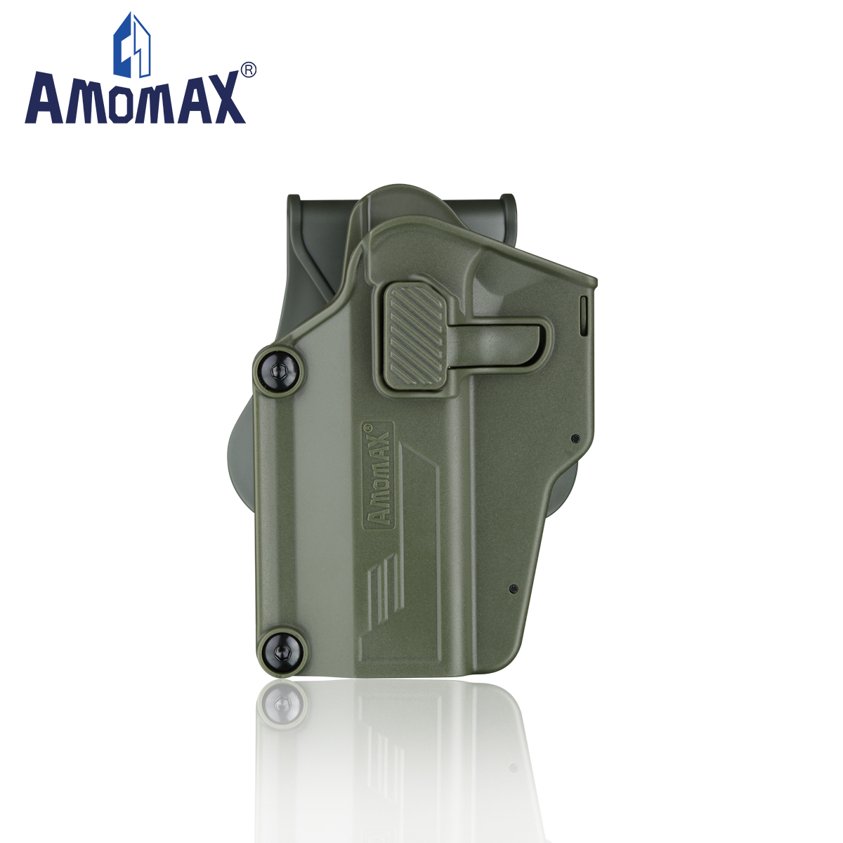 left hand Amomax multi fit gun plastic concealed carry holster, fit for more than 100 different guns, airsoft, gel blaster