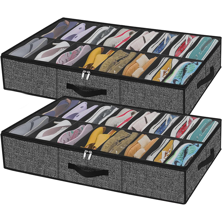 Customizable Lid Storage Box for Shoes Socks Mugs Household Multifunctional Foldable Large-Capacity Organizer with Single Tier