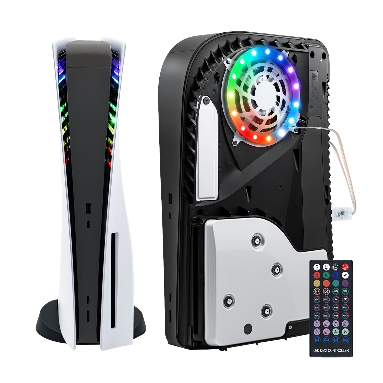 Other Games Accessories New 8-Colors DIY Decoration Flexible Tape Light Strips with Romate RGB LED Light Strip for PS5 Console