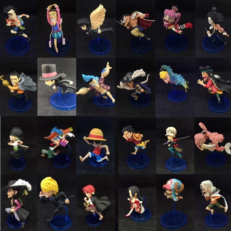 6 pcs set Running One Pieces Action Figure set with box