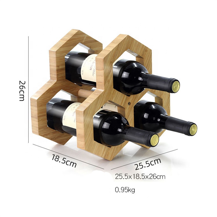 In Stock Party Basement Country Home Wine Shrine Bamboo Red Wine Display rack Shelf Bottles Holder for Cellar