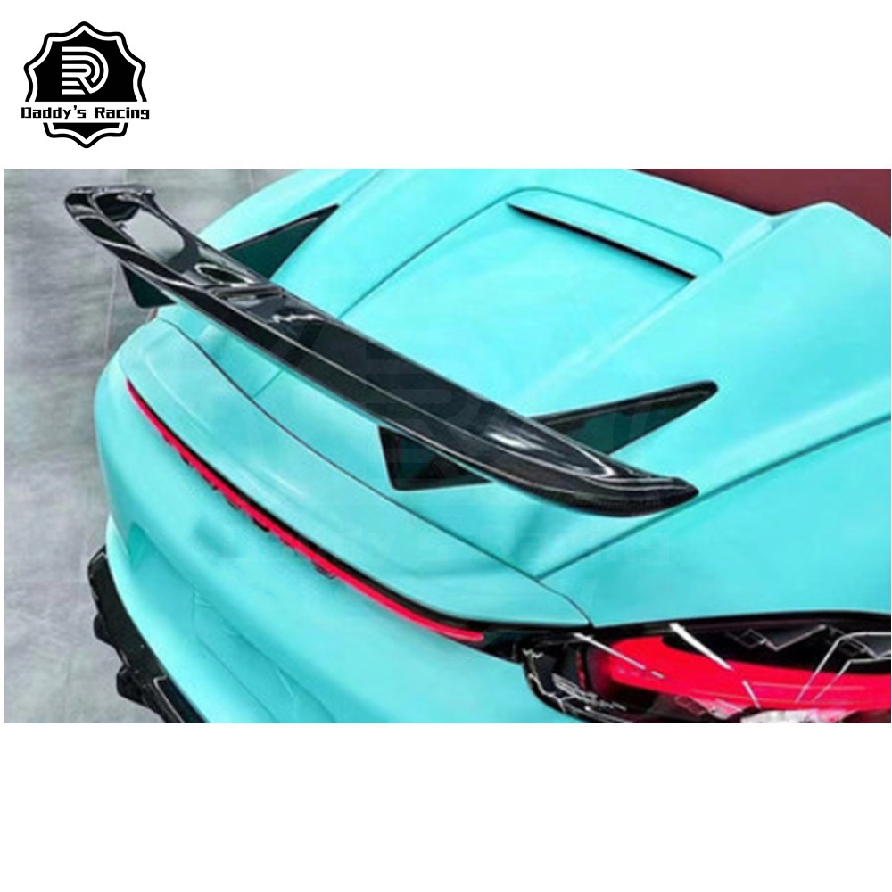 Часть спойлера ДЛЯ заднего багажника из углеродного волокна подходит для Porsche Boxster 718 GTS DD Style GT Wing Car тюнинг высокого качества