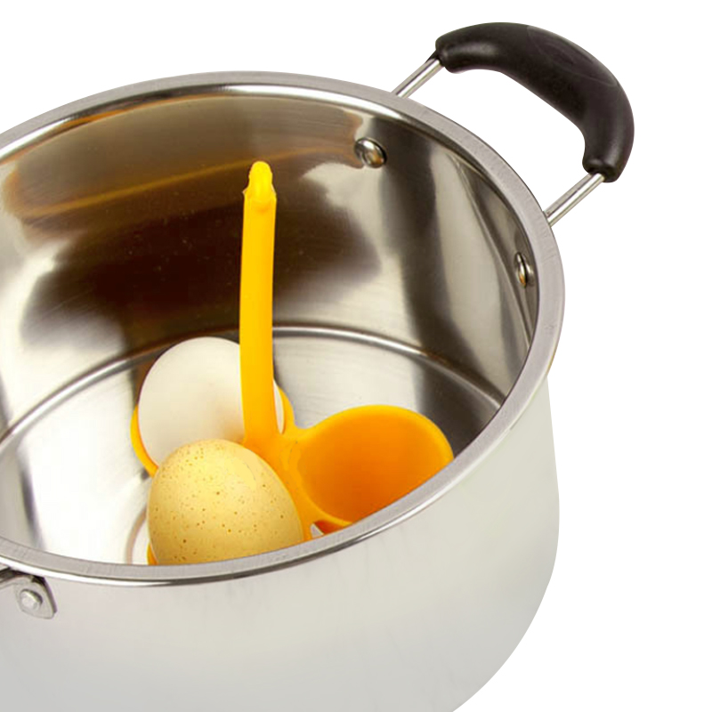 Durable Food Grade Silicone Egg Poacher 3 Well Breakfast Kitchen Cooking Tool