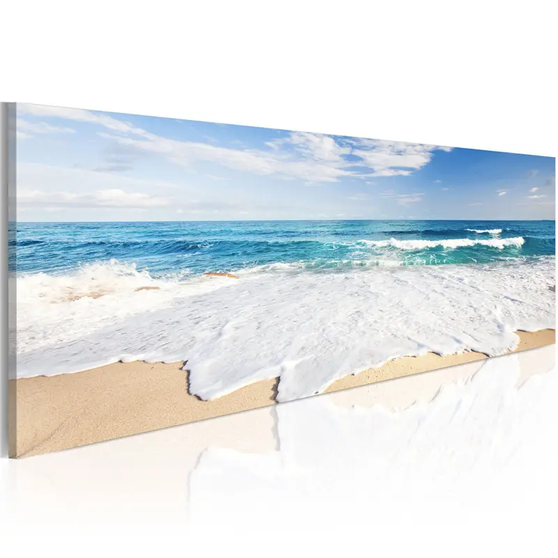 Печать на холсте фотографии Wall Art 1 шт. средиземноморские синие воды море пляж пейзаж картины для гостиной и море плакат домашний декор