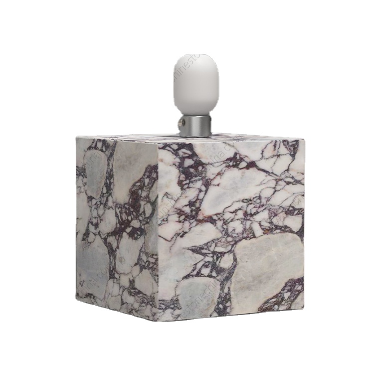 Custom Plinth Cubic Side Table Square Marble Box For Bedroom