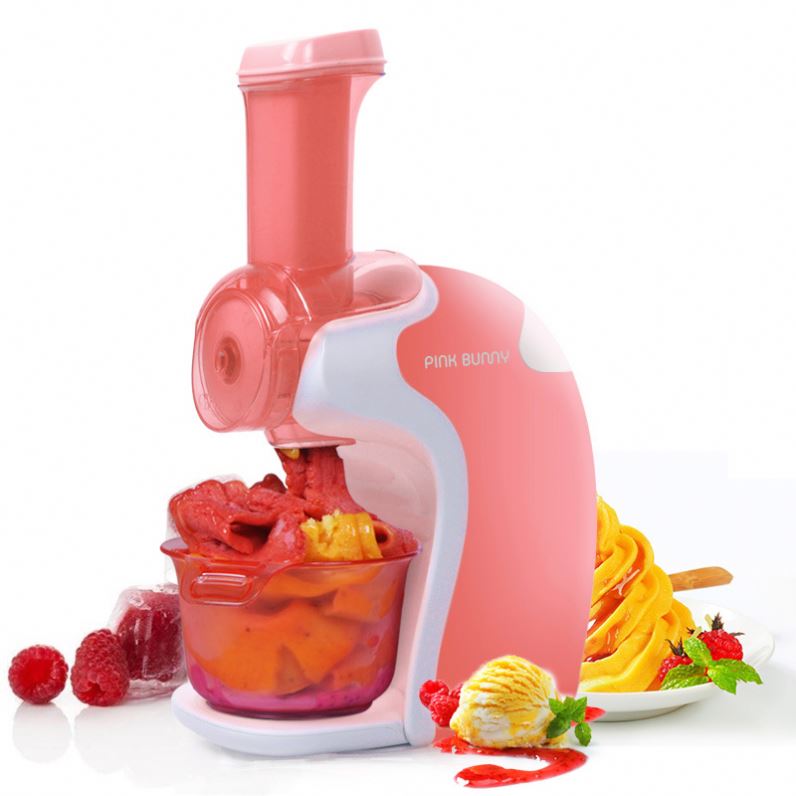 Hot Selling Electric Automatic Dessert Fruit Soft Ice Cream Maker Diy Kids Small Ice Cream Maker