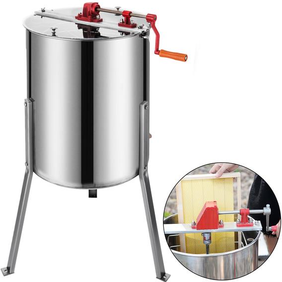 4 Frame Honey Extractor Stainless Steel Manual Honeycomb Spinner Beekeeping