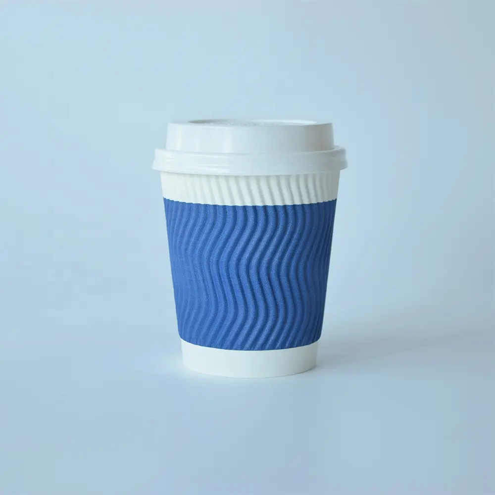 Paper Cups Manufacturer 	disposable PLA PE double single wall coffees cup ripple wall style paper cups rippl coffee paper cup
