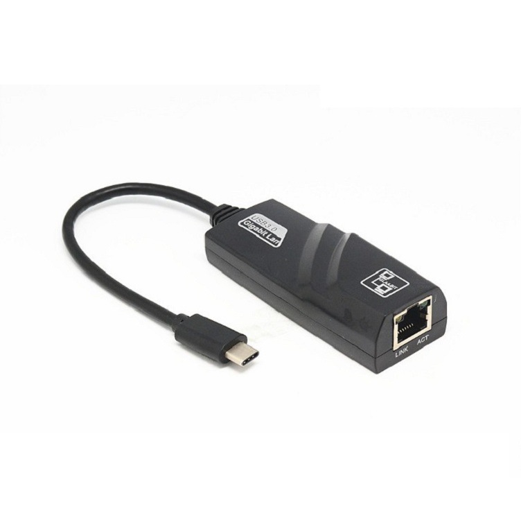 Оптовая продажа USB 3,1 штекер Черный цвет Тип C к порту LAN RJ45 1000 м гигабитный Ethernet сетевой lan адаптер соединитель для ноутбука ПК