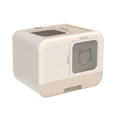 High Quality Fully Enclosed Big Size Cat Toilet Cat Litter Box Promotional Plastic Cat Toilet Box Usefully