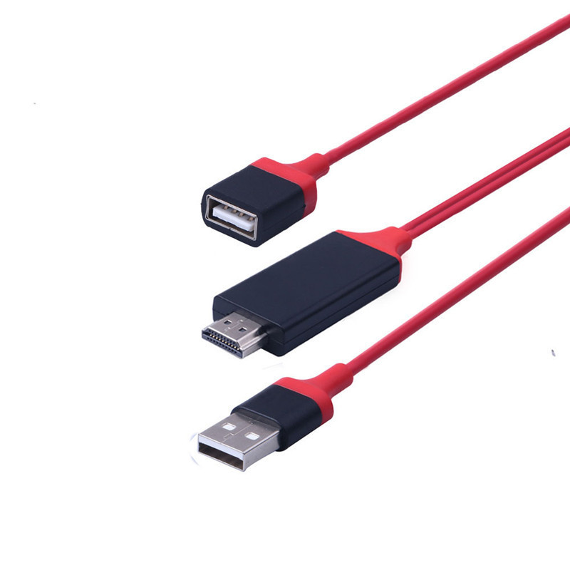 Yinзам 2 м 1080P USB для HDTV HD HDTV адаптер кабель для ТВ проектора монитора, цифровой AV видео адаптер для смартфона Android