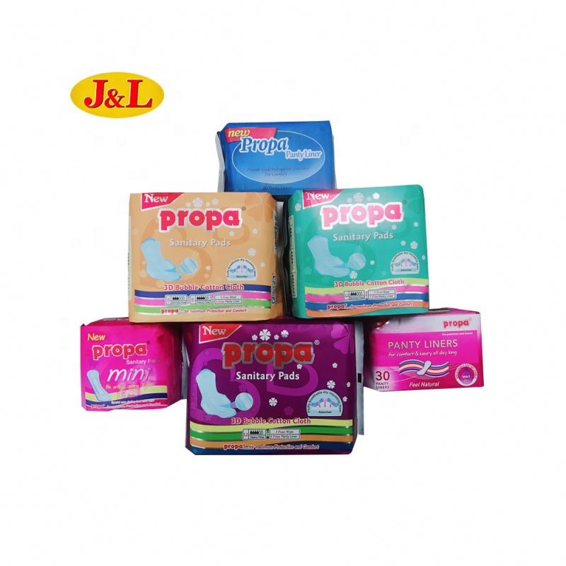 Free Sample Quality 100% Organic Cotton 290Mm Compostable Comfort Healthy Female Women Sanitary Pads