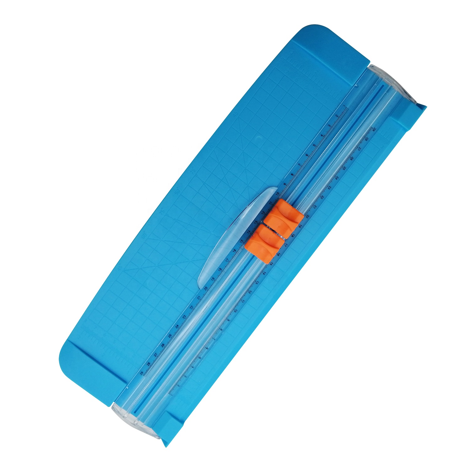 Office fancy design desktop manual blue A4 paper cutter trimmer with double blade