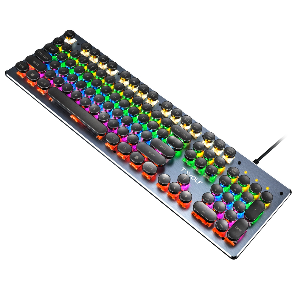 High Quality Led OEM Mechanical Keyboard Glowing RGB Cheap Gaming Keyboard USB Wired Keyboards