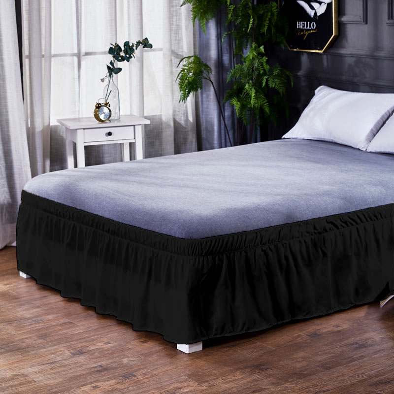 Hotel Bed Skirt Wrap Around Elastic Bed Shirts Twin /Full/ Queen/ King Size Bed Skirt