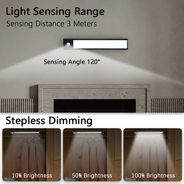 USB Powered LED 3 Modes Adjustable Cabinet Lighting Wardrobe Light Indoor