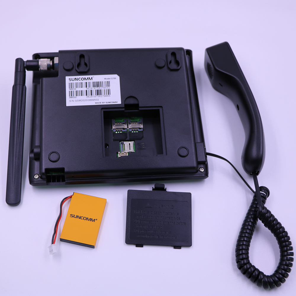 Wireless desktop phone SUNCOMM G700 wireless telephone dual sim card slot FM Mp3 Mute Record