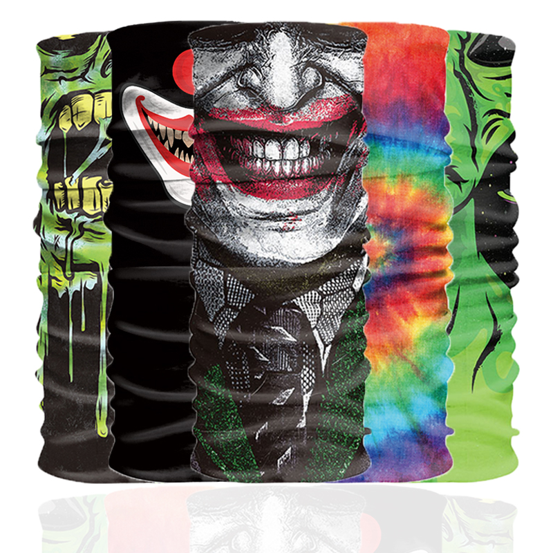 Fashion Print Breathable Multifunctional Tube Bandana Music Festival Face Mask Bandana