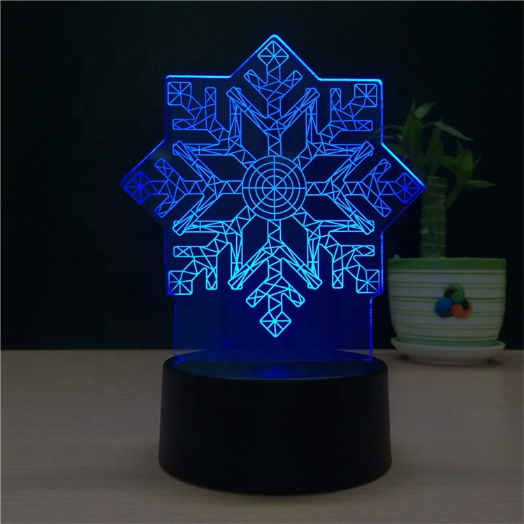 Европа и Америка Горячая продажа 3d 7 цветов Led Изменение цвета акриловый ночник Поддержка индивидуальные 50 Moq