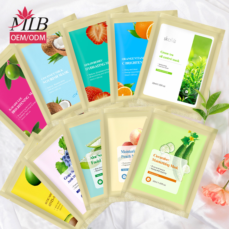 Korean skin care hydrating mono-sheet tape facial mask aloe vera plant mask types plant extract skin care face maskss beauty