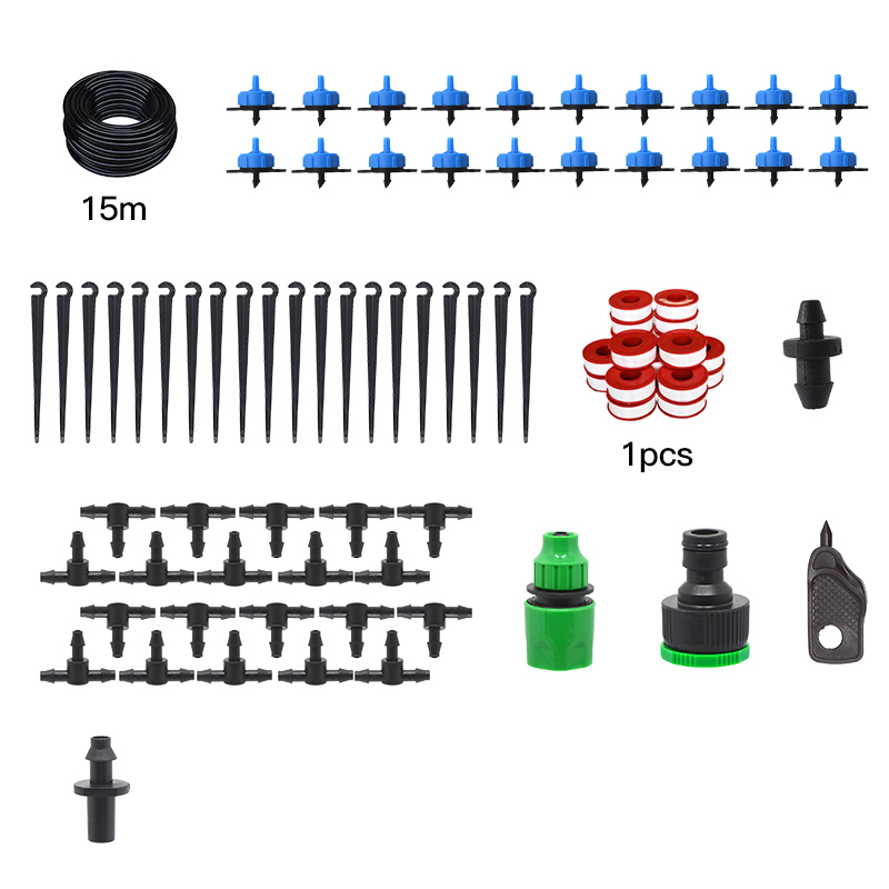 Pkydrip PKY0015-20AHot sale 15m hose drip irrigation kits DIY garden watering irrigation