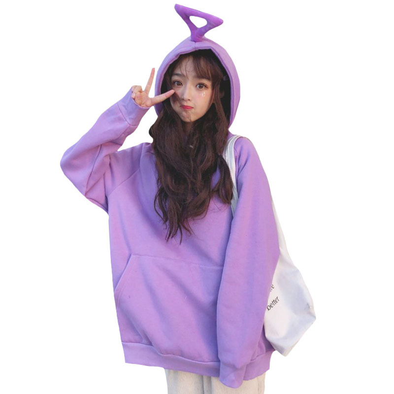 2021 Autumn Cute Girl Y2k Hoodie Party Sweatshirt Female Jacket Wome's Spring with Hood Clothes Candy Colors Round Neck Tops