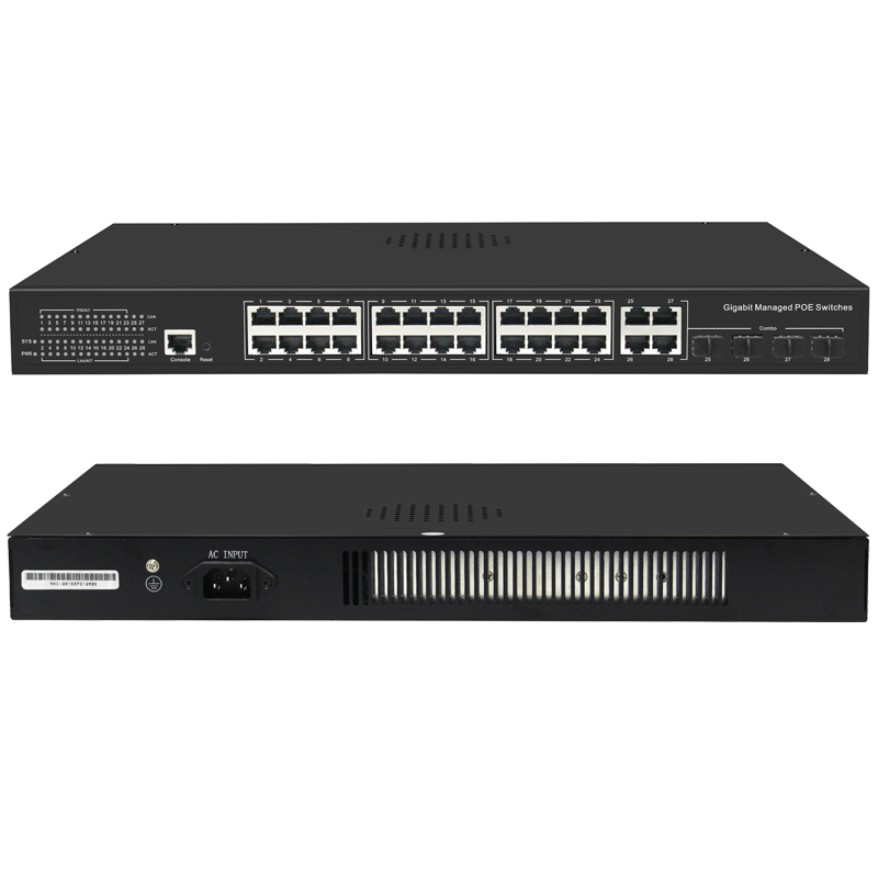 Управляемая сеть L2, 24 порта, 1000 Мбит/с, Poe Ethernet коммутатор с 2 гигабитными сетями SFP из оптического волокна по заводской цене