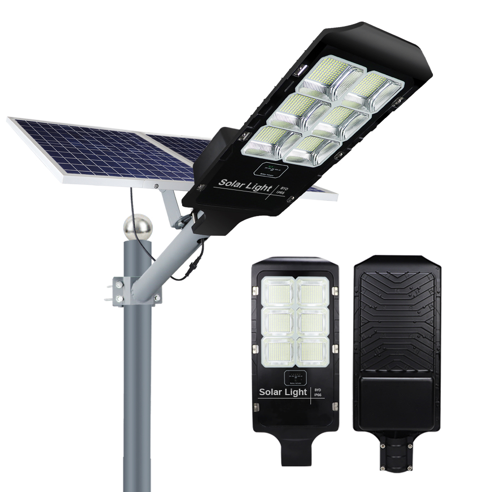 300W 400w 500w 600w solar powered light die cast aluminum motion sensor solar light outdoor street light