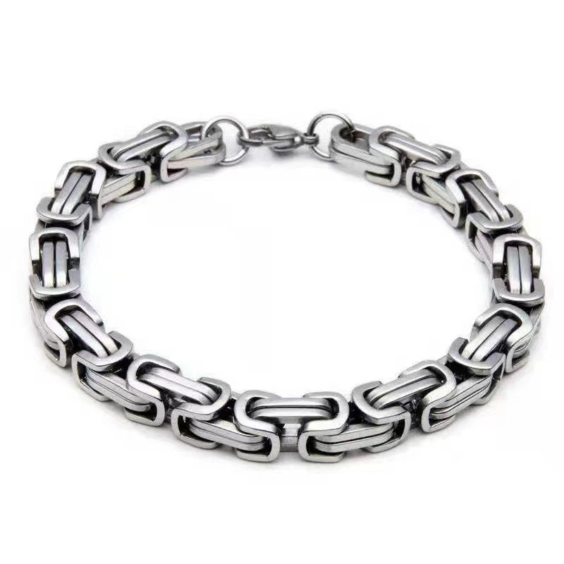 Avant-garde Titanium Steel Keel Bracelet Classic Fashion Hip Hop Silver Charm Bracelet Stainless Steel Jewelry Bracelets For Men