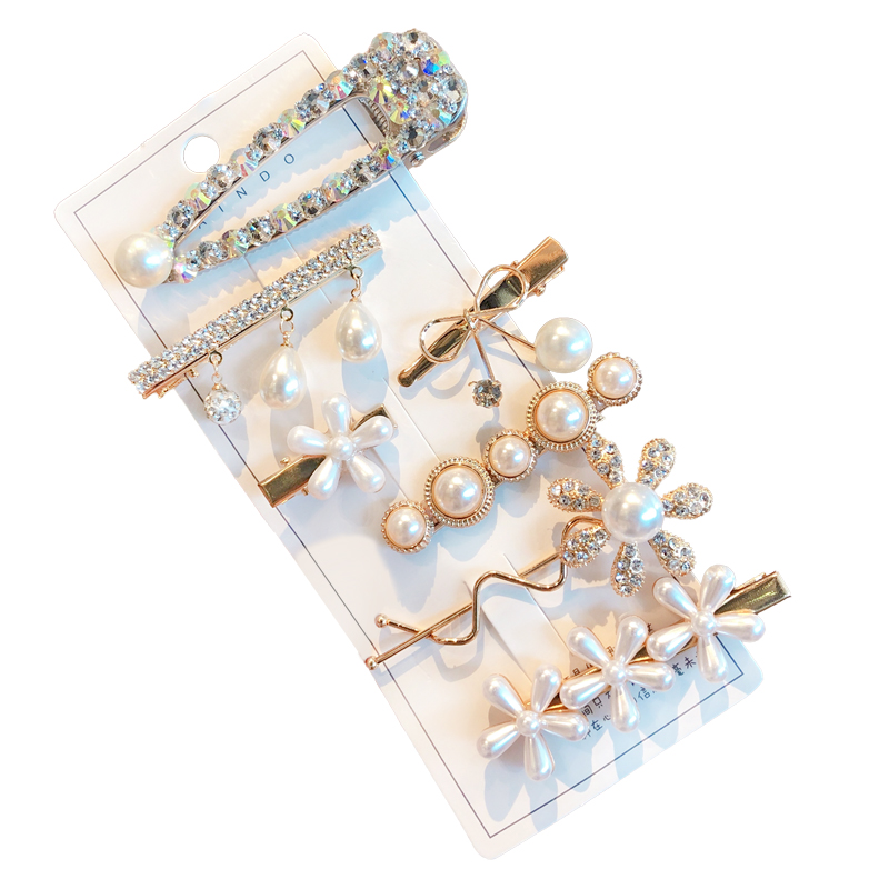 Classic Pearl Word Design About 7cm Length Hair Clip Design for Girls