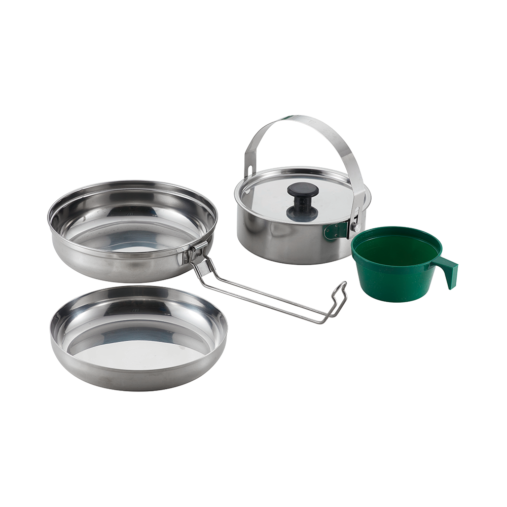 High Quality Stainless Steel Picnic Camping Cookware Camping Outdoor Cooking Pot Set