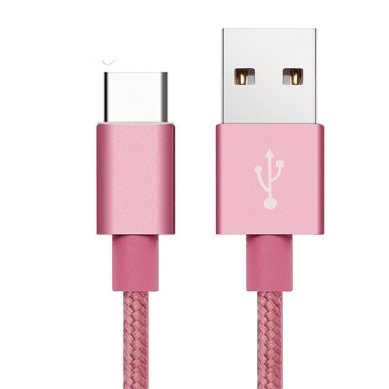 2 м 6.7FT прочный быстрой зарядки USB кабель с нейлоновой оплеткой кабель для синхронизации данных с разъемом USB Type-C кабель для зарядного устройства USB-C
