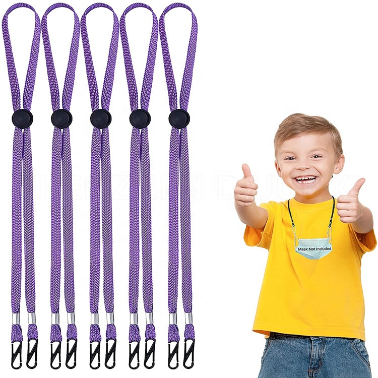 MaskHolder Necklace Adjustable MaskLanyard Face Necklace Holder Strap for Women Men Comfortable Around the Neck with Clips