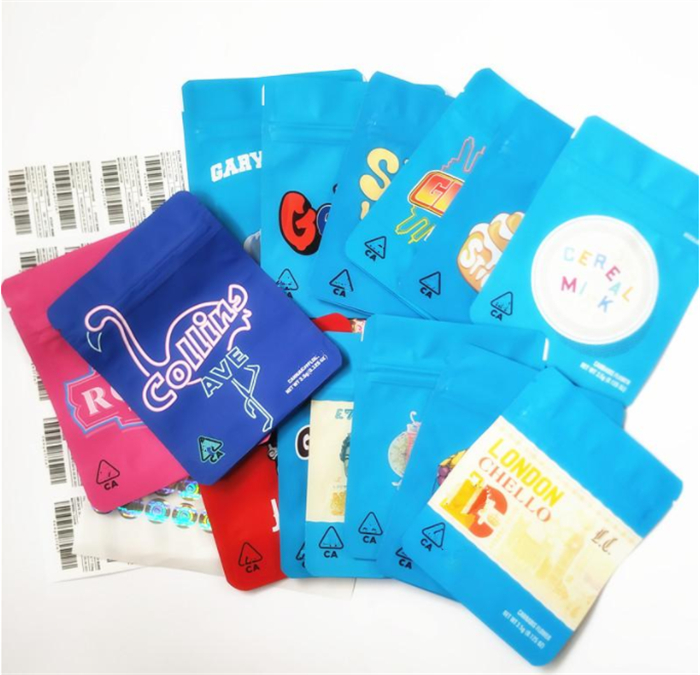 3.5G Vape Packaging bags empty Mylar bags Cookies Seeds Bag 60 Types