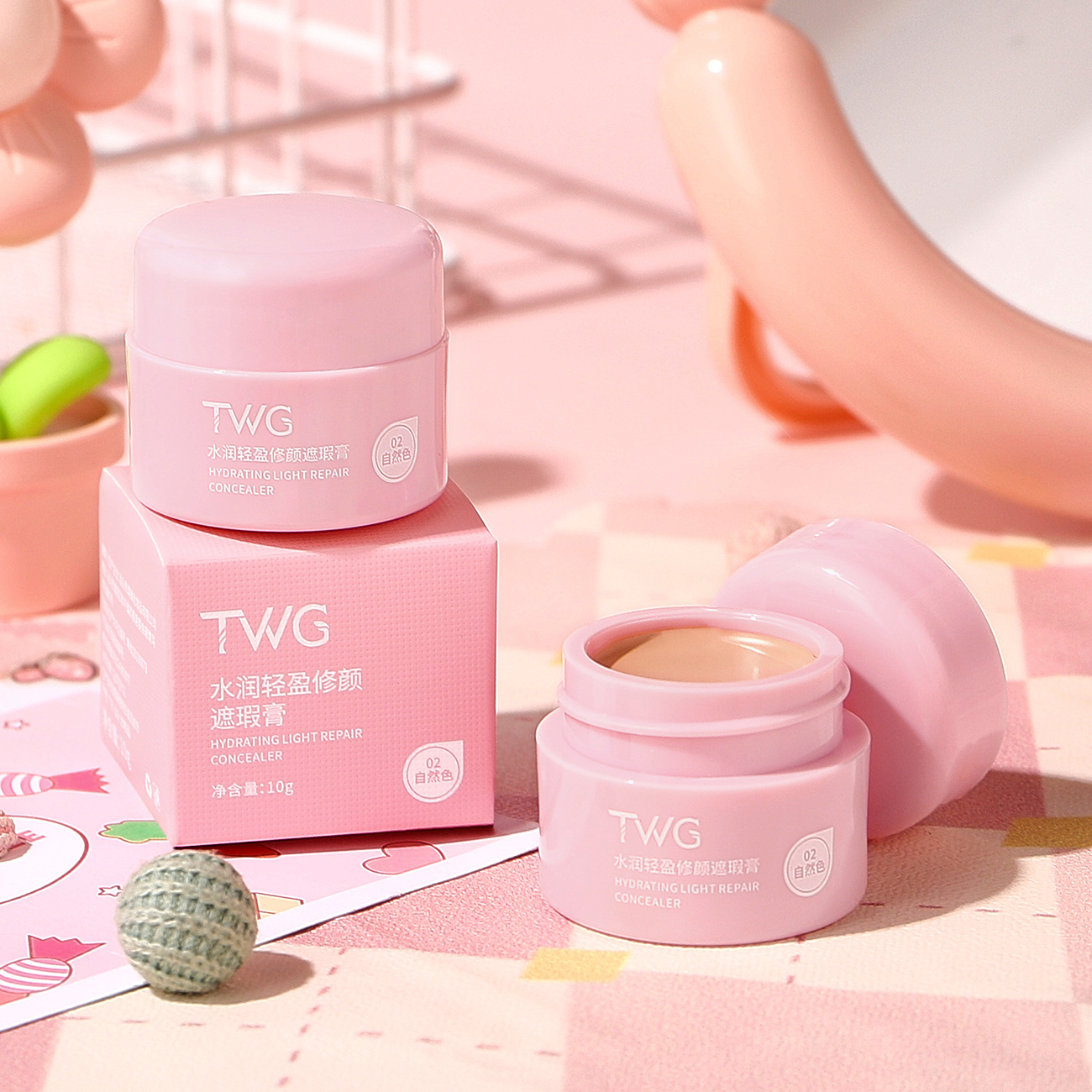 TWG Private Label 2-color Concealer Waterproof Long-Lasting Moisturizing Concealer Color Corrector Make Up Concealer