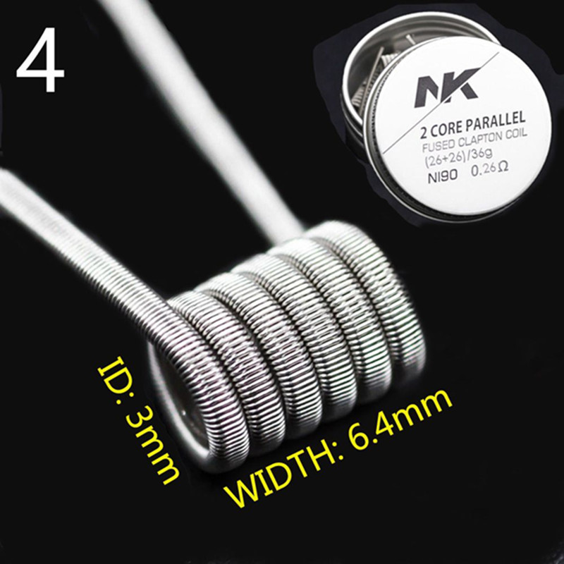 NK wholesale oem premade fused clapton prebuilt Nichrome n90 ni90 vape coil for rda rdta atomizer