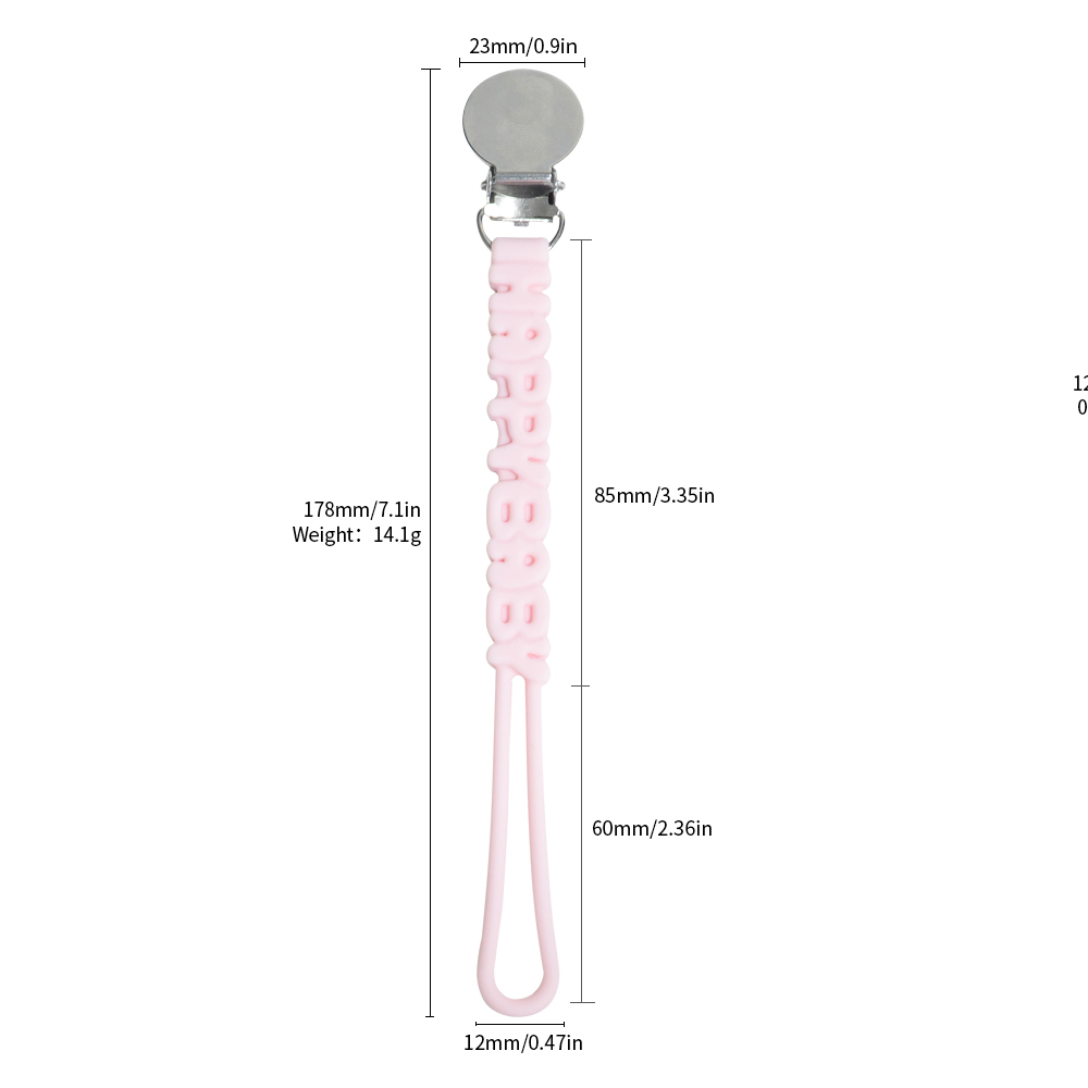 New Amazon Hot Goods Wholesale Customized Food Grade Silicone Baby Pacifier Chain For Soother Dummy Teether