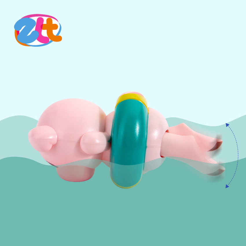 Новый дизайн мультфильм плавательный свинья Ванна игрушка для детей