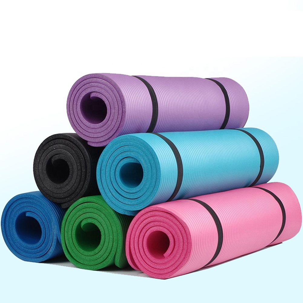 Custom 8 10 20mm Eco Friendly, Foldable Exercise Gym Pilates Yogamat Matt Tapete Natural Nbr Mat De Yoga Mat With Logo/