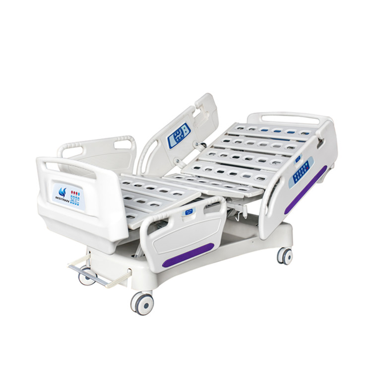 BT-AE003 hospital multi-function electric patient ICU intensive care bed medical clinical care bed ABS side rails mattress price