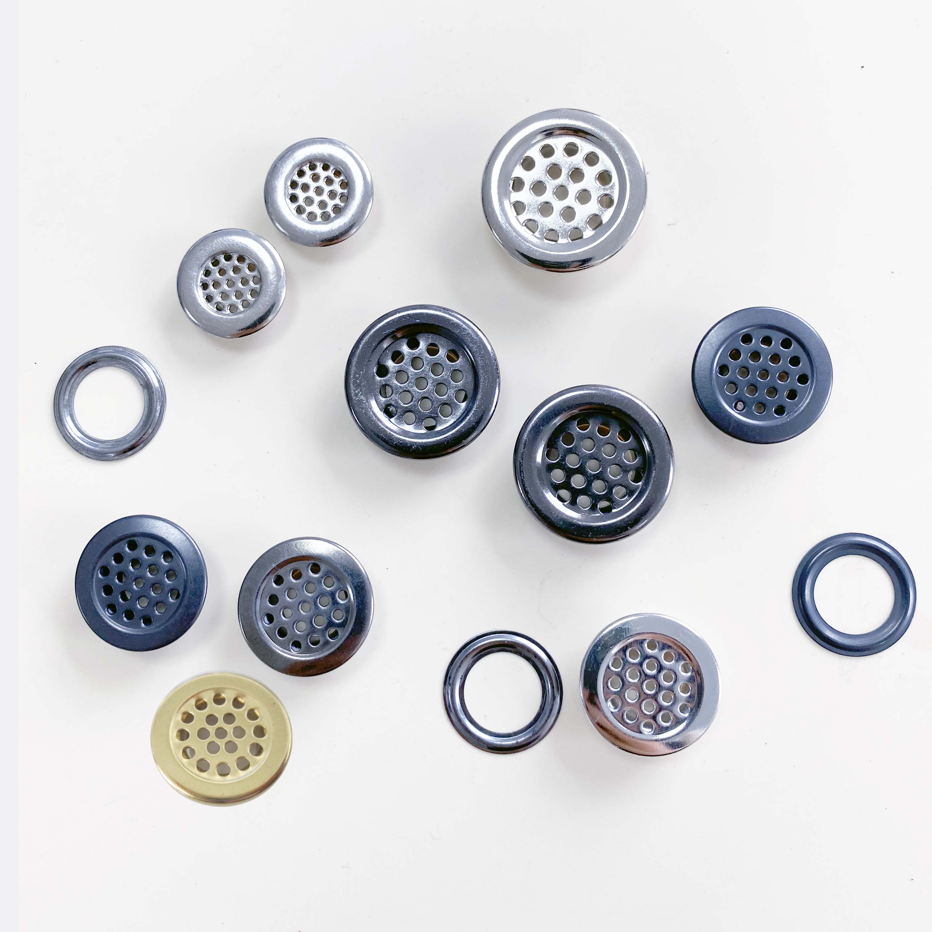 Factory Direct Supply Metal Eyelets Grommets With Washers Round Shape Mesh Eyelets for Clothes/Shoes