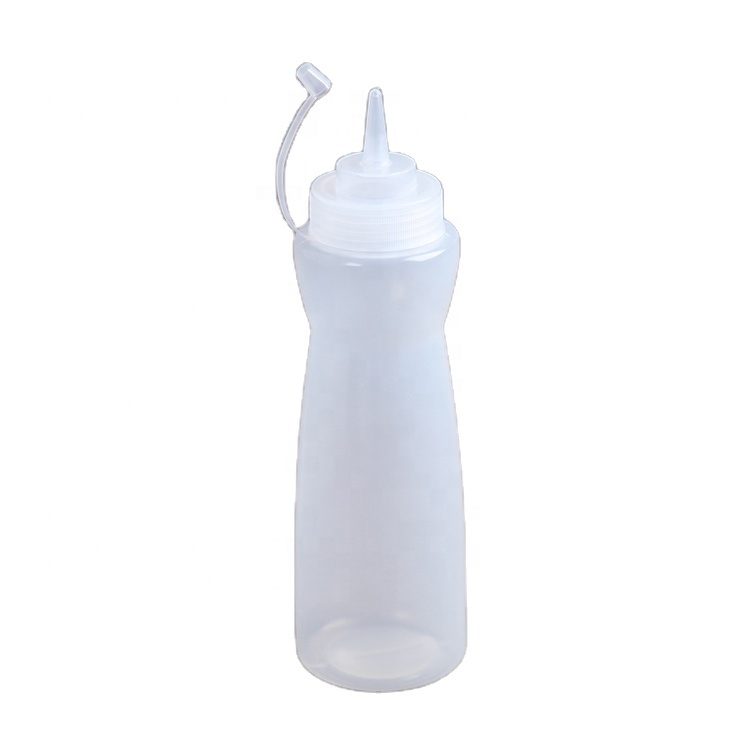 Plastic Squeeze Sauce Dispense Salad Dressing Bottle With Cap