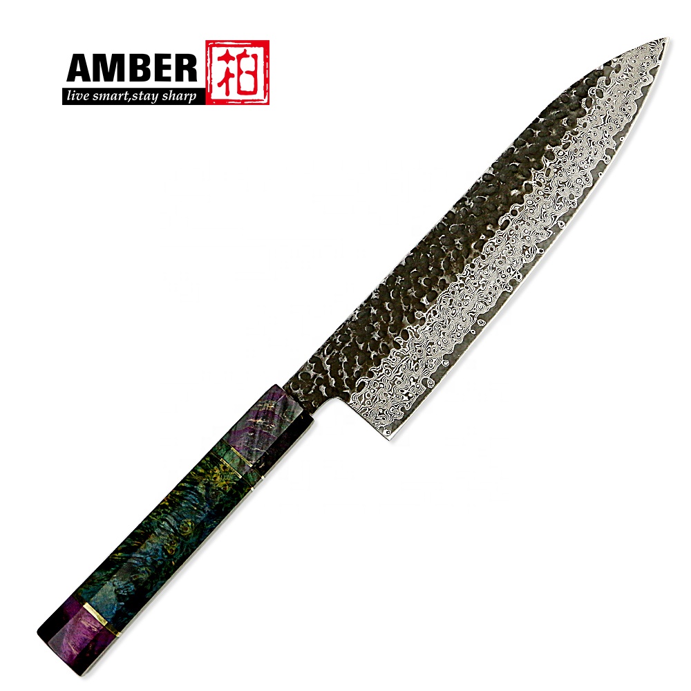 Дамасская сталь vg10, китайский нож nakiri с восьмиугольной ручкой