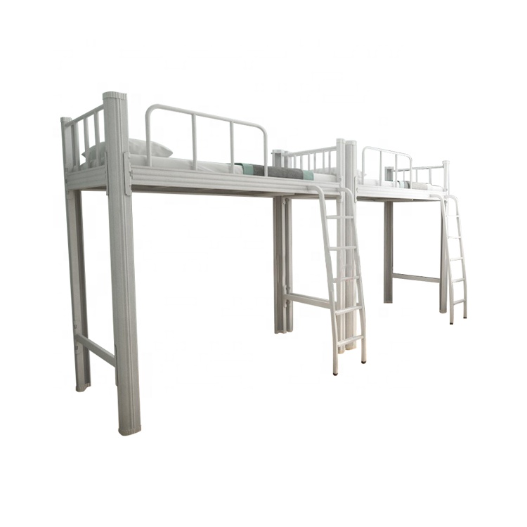 University Student Dormitory Metal Frame Loft Bed