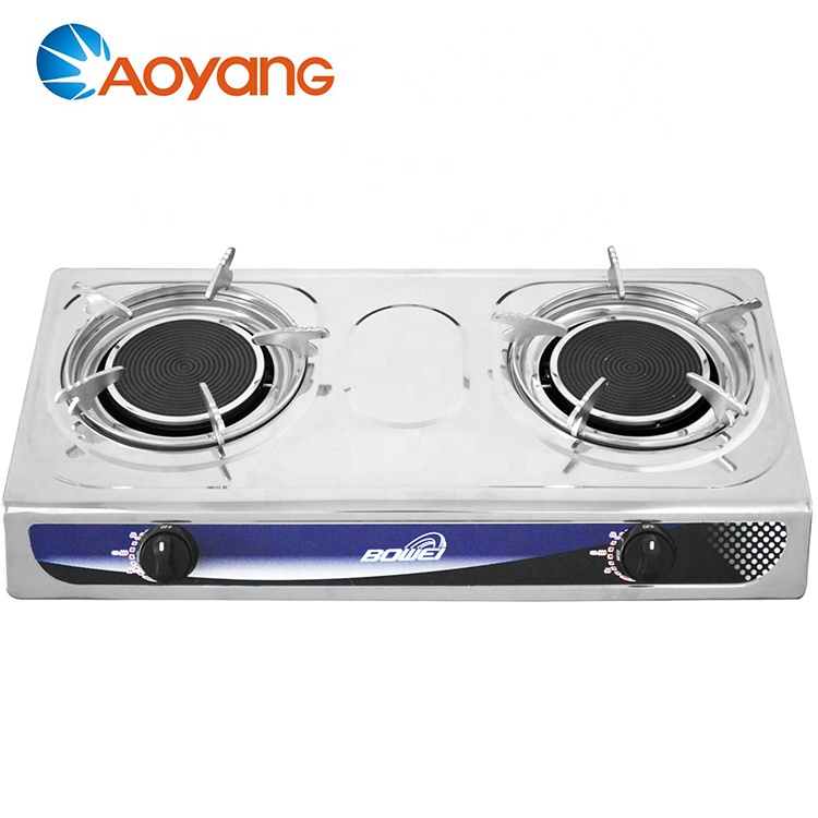 Custom Brand Double Gas Plate Cooking Stove /Stainless Steel Gas Ranges