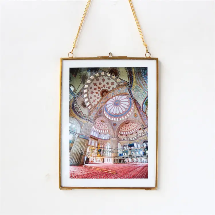 Wholesale Wall Art Decor Photo Metal Hanging Glass Picture Frame for Home and Office