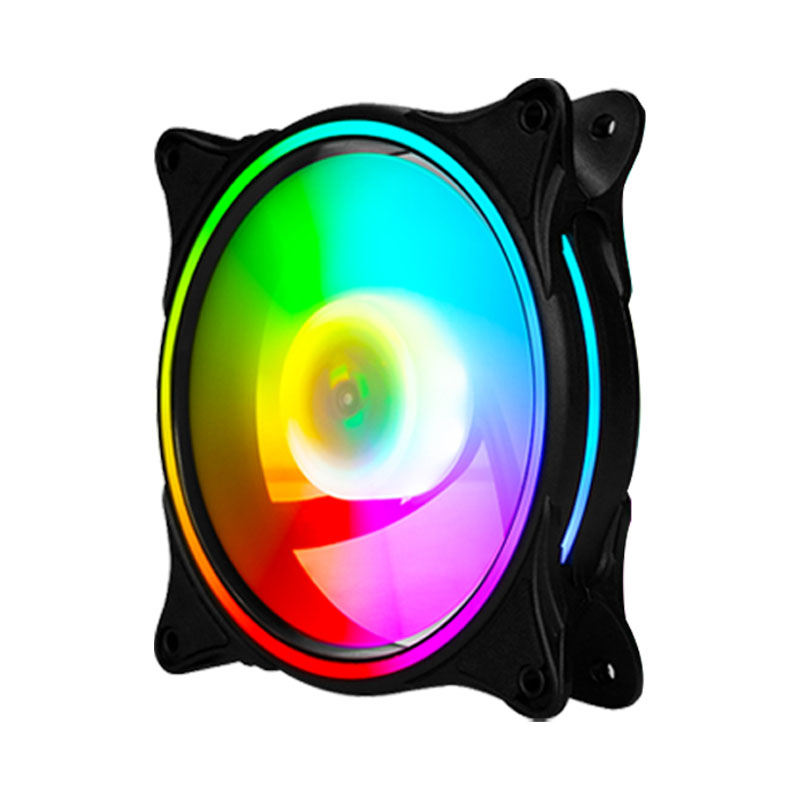 Хит продаж, вентиляторы с корпусом RGB 120 мм, радужная светодиодная подсветка, кулер для ПК, тихий компьютерный вентилятор с высоким потоком воздуха