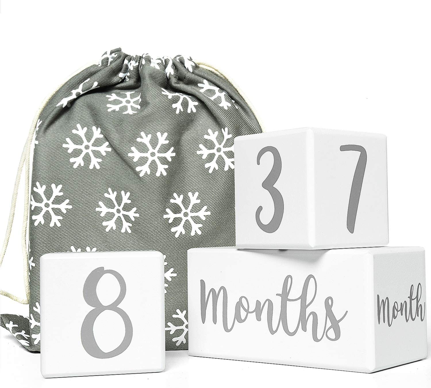 Newborn Baby Photography Props Natural Baby Monthly Milestone Blocks