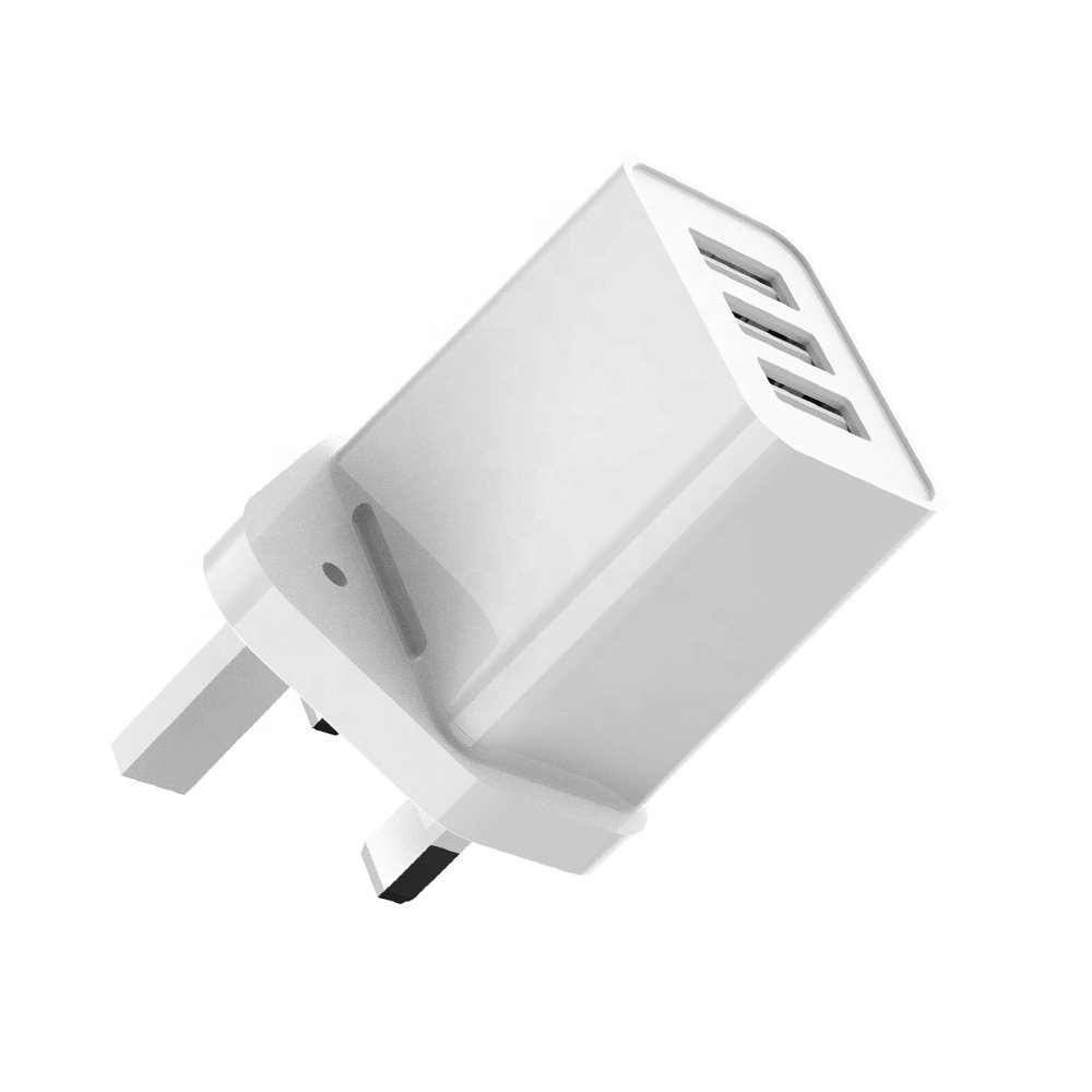 Оптовая продажа, сетевое зарядное устройство USB 5 В, 3 А, сертификация CE, портативное многопортовое зарядное устройство с 3USB-портами для мобильного телефона