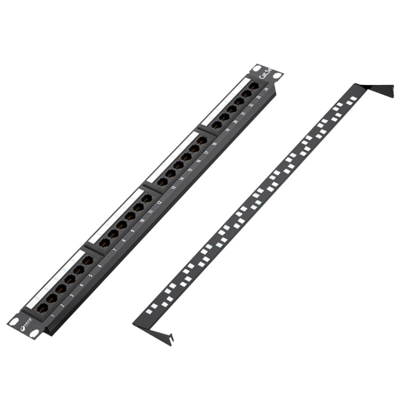 24 порта Cat 5e патч-панель UTP Ethernet Cat5e Горизонтальный кабель управления 24 ядра 19 дюймов 1u стеллаж для выставки товаров панель волокна патч-панели